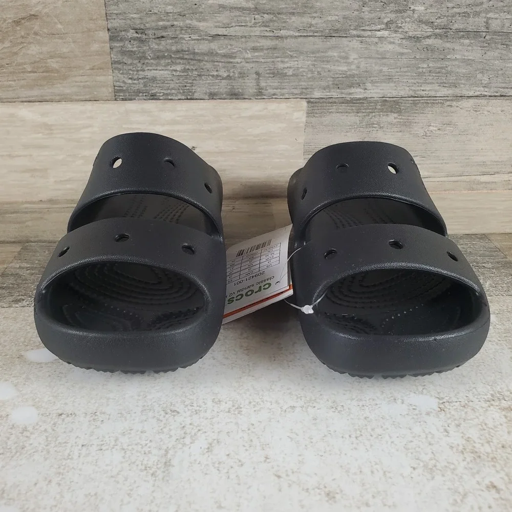 Crocs Classic Kid Slide Sandal Sz 3 J3 Rubber Slip On Rubber Open & Round Toe